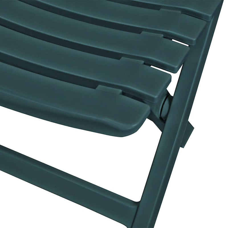 Set mobilier bistro pliabil, 3 piese, verde, plastic