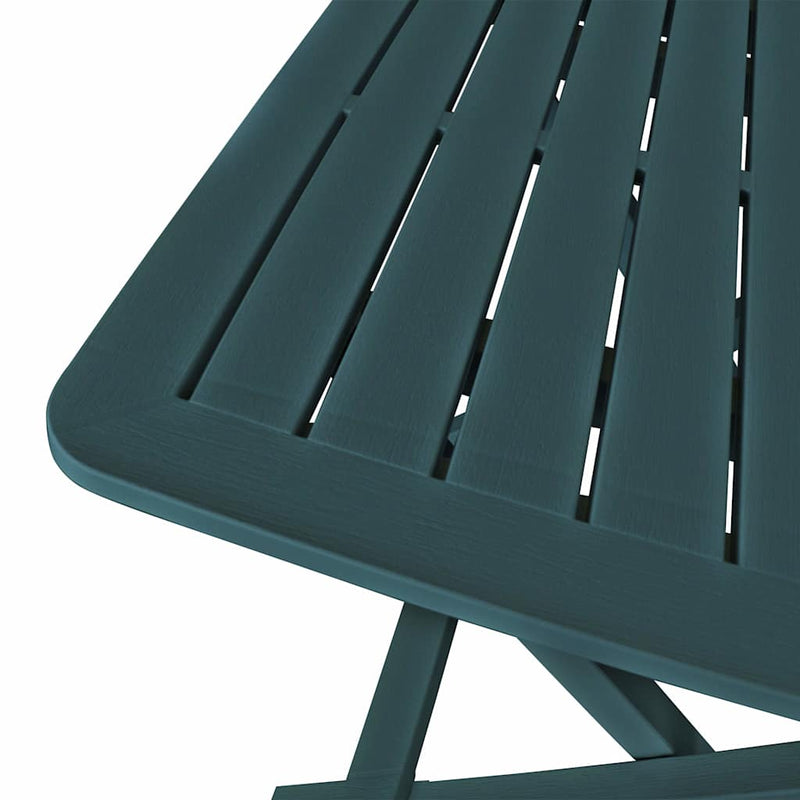 Set mobilier bistro pliabil, 3 piese, verde, plastic