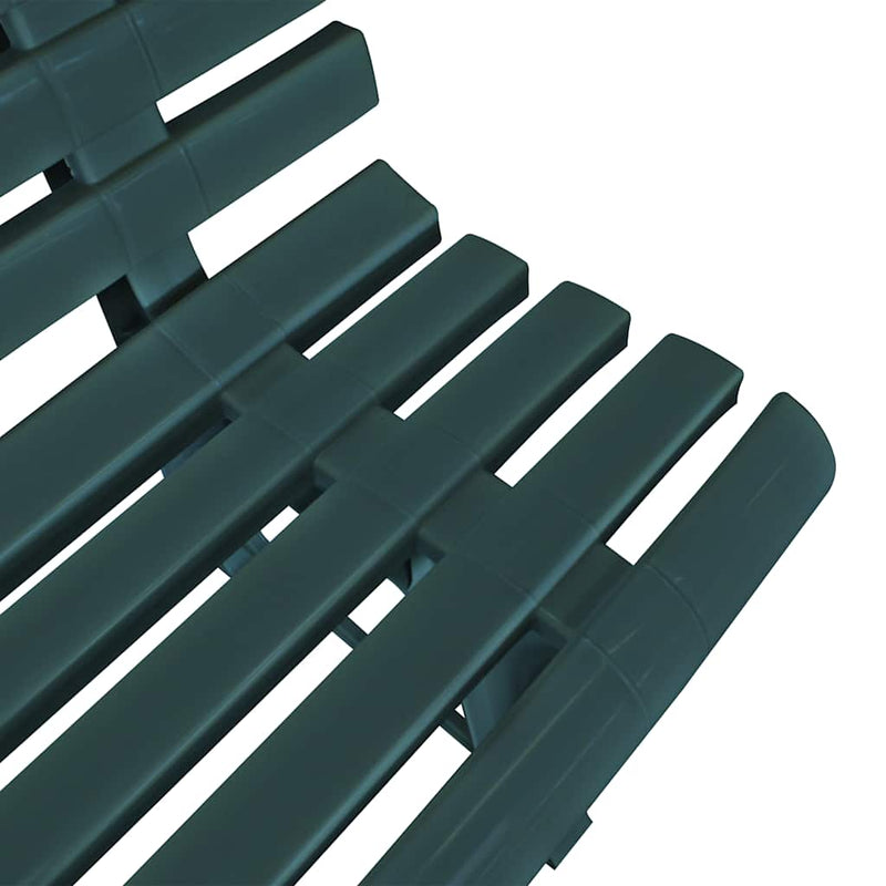Bancă de grădină, verde, 145,5 cm, plastic