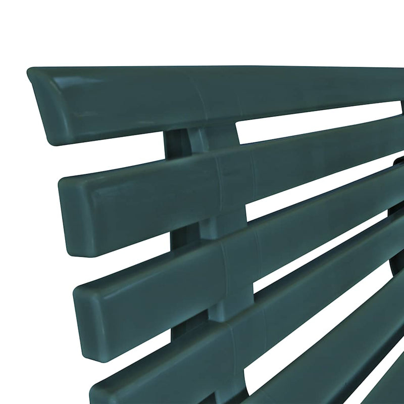 Bancă de grădină, verde, 145,5 cm, plastic
