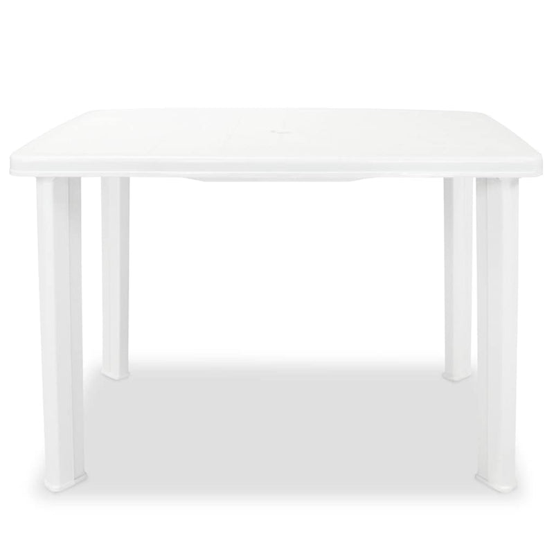 Masă de grădină, alb, 101 x 68 x 72 cm, plastic
