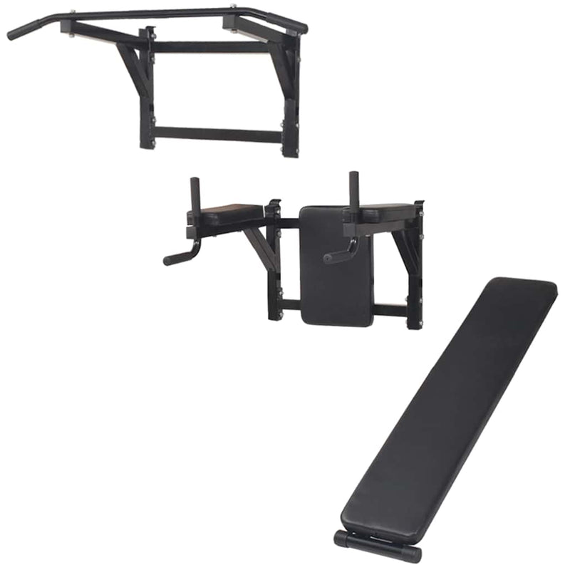 Turn Fitness multifuncțional de perete, negru
