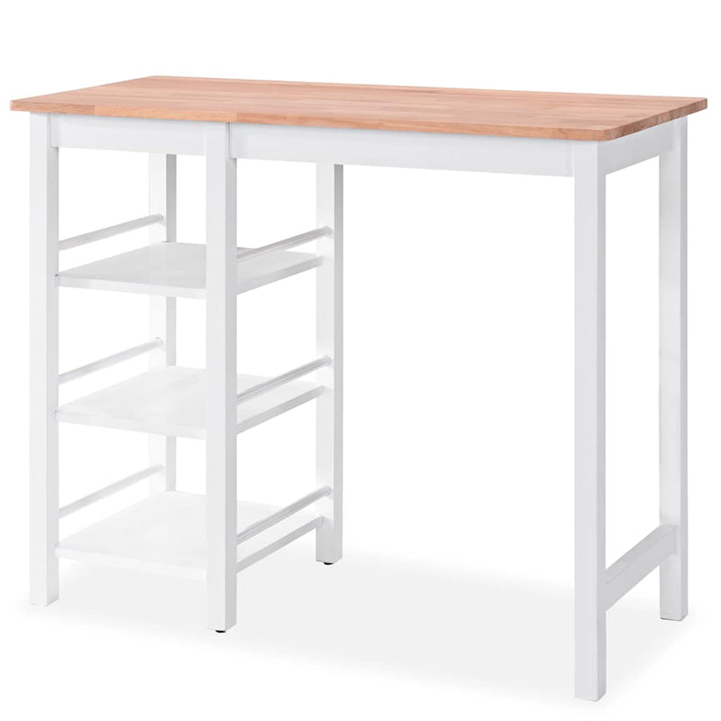 Set mobilier de bar, 3 piese, alb, MDF