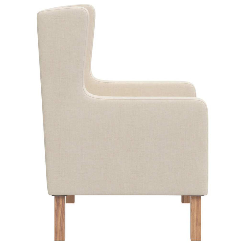 Fotoliu, alb crem, material textil