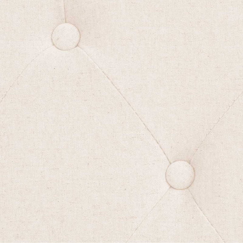 Canapea cu 2 locuri, material textil, alb crem