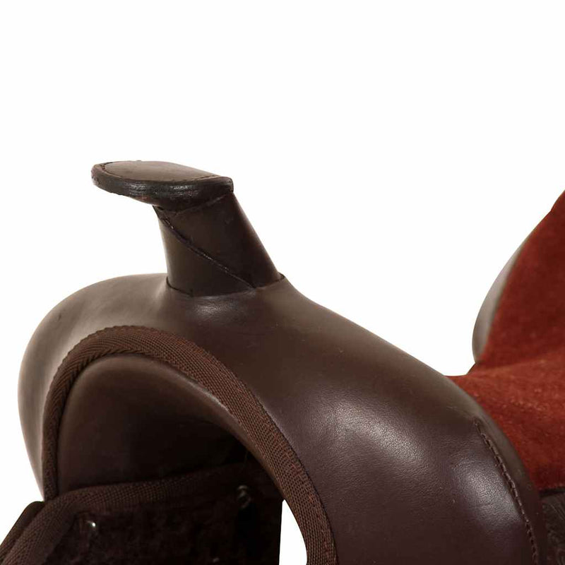 Șa Western, căpăstru & pieptar, piele naturală, 12", maro