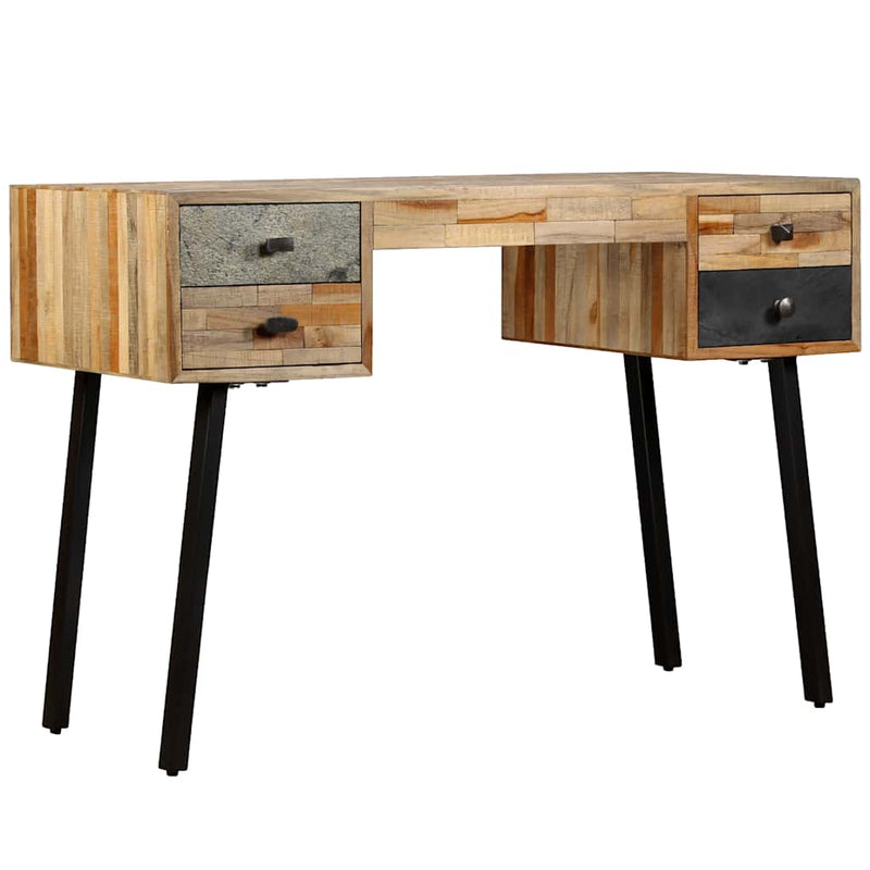 Birou Lemn masiv de tec reciclat 110x50x76 cm