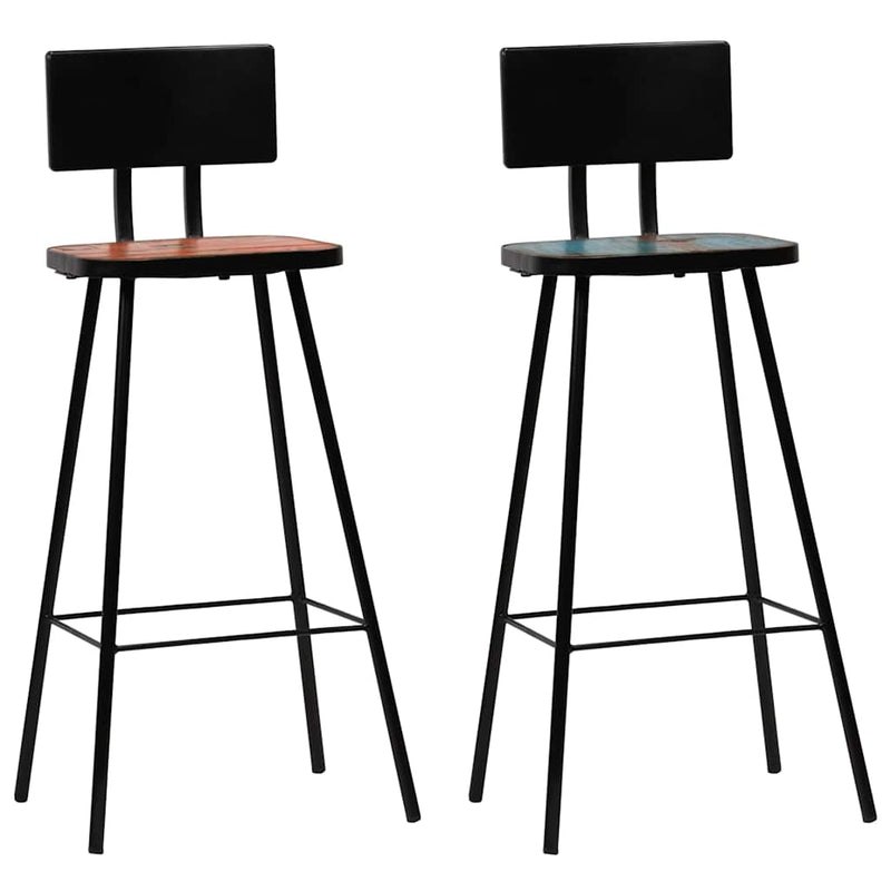 Set mobilier de bar, 3 piese, multicolor, lemn masiv reciclat