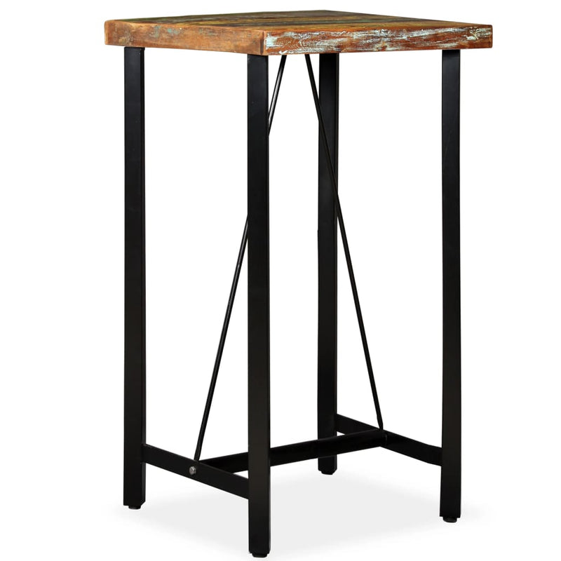 Masă de bar, 60 x 60 x 107 cm, lemn masiv reciclat