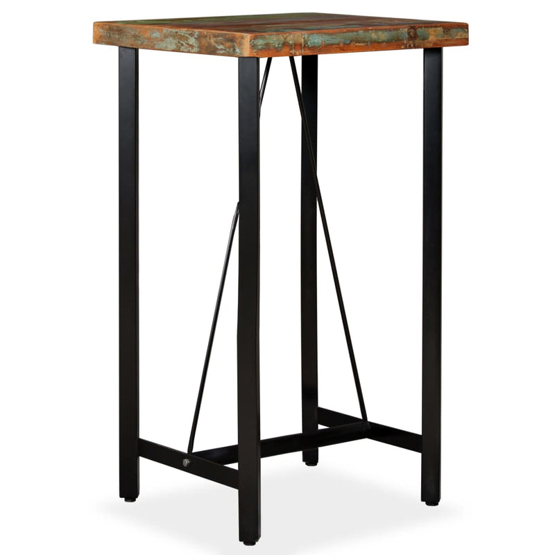 Masă de bar, 60 x 60 x 107 cm, lemn masiv reciclat