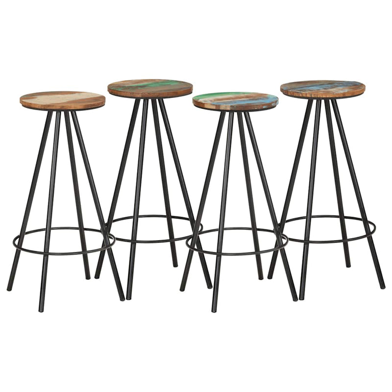 Scaune de bar, 4 buc., lemn masiv reciclat