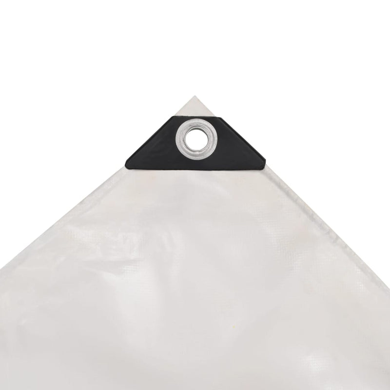 Prelate Alb 4 x 6 m Pânză cu acoperire PVC