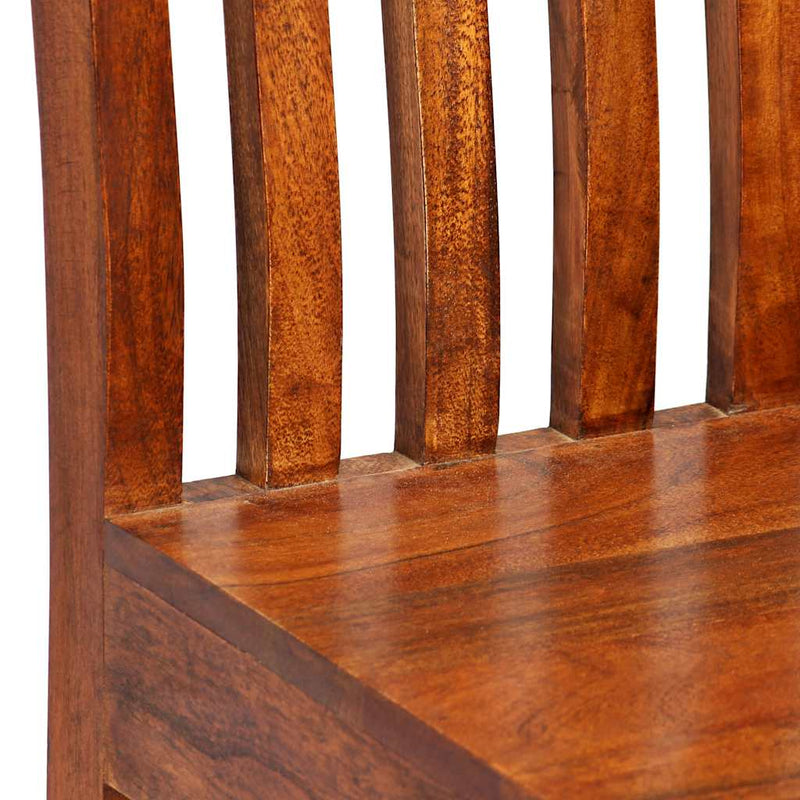 Scaune de masă 2 buc. lemn masiv cu finisaj tip miere, moderne