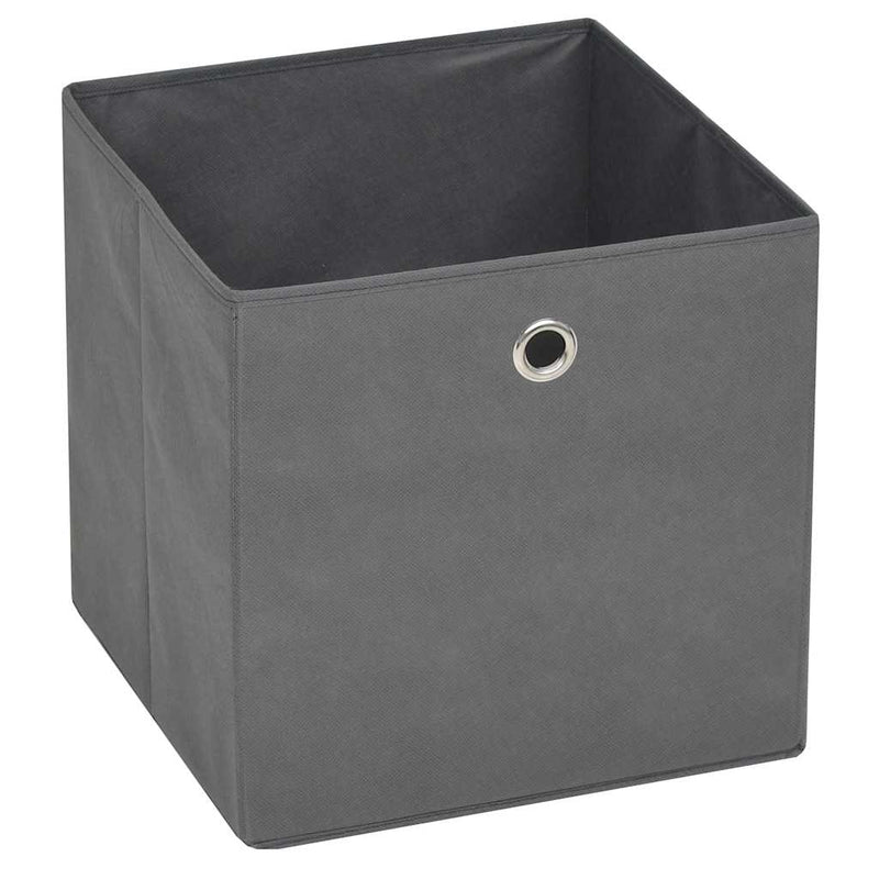 Cutii de depozitare, 10 buc, material nețesut, 32x32x32 cm, Gri