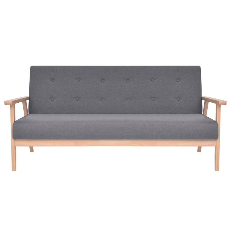 Set de canapele, 2 piese, material textil, gri închis
