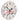 Ceas de perete vintage, 30 cm, floare