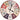 Ceas de perete vintage, 30 cm, colorat