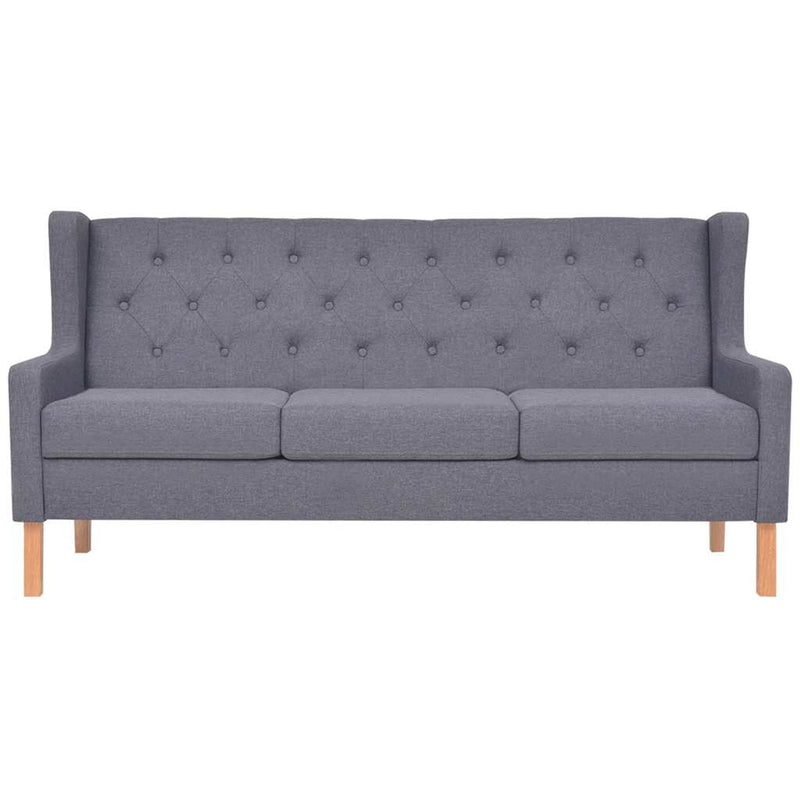 Set de canapele, 2 piese, material textil, gri