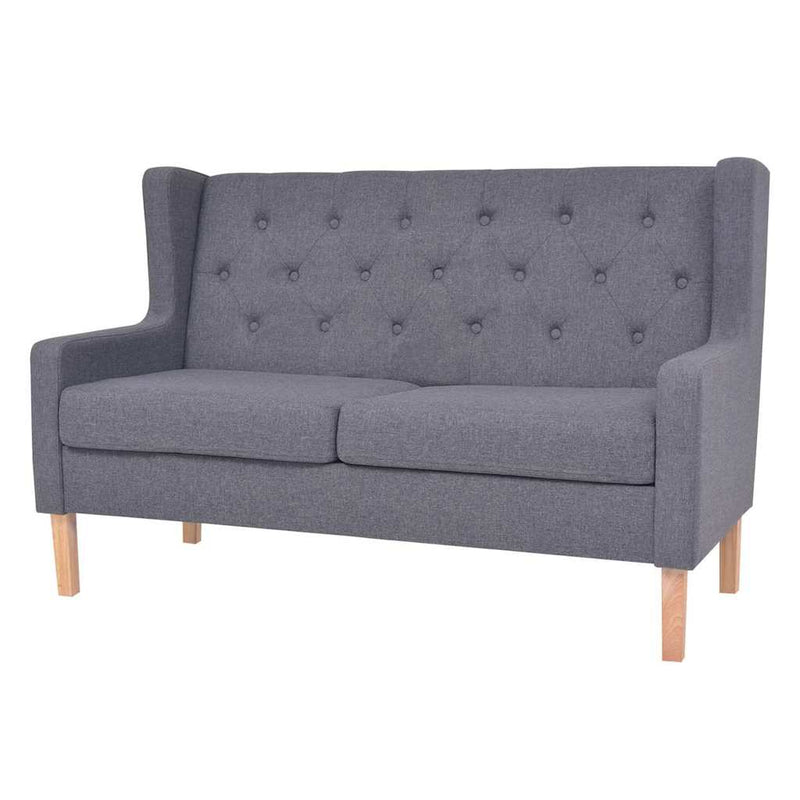 Set de canapele, 2 piese, material textil, gri