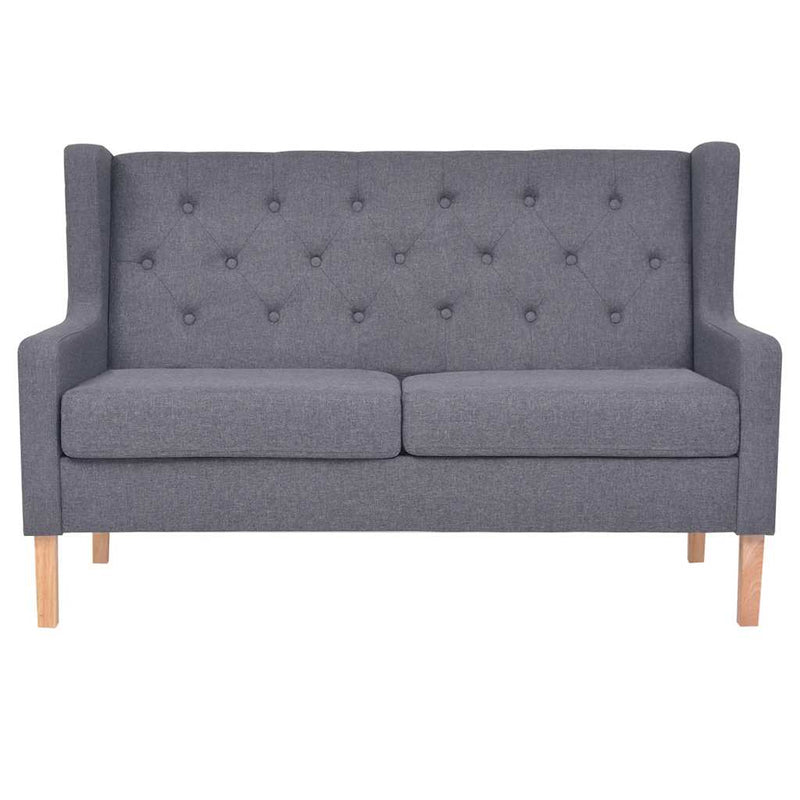 Set de canapele, 2 piese, material textil, gri