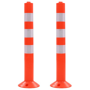 Baliză control trafic, 2 buc., plastic, 75 cm