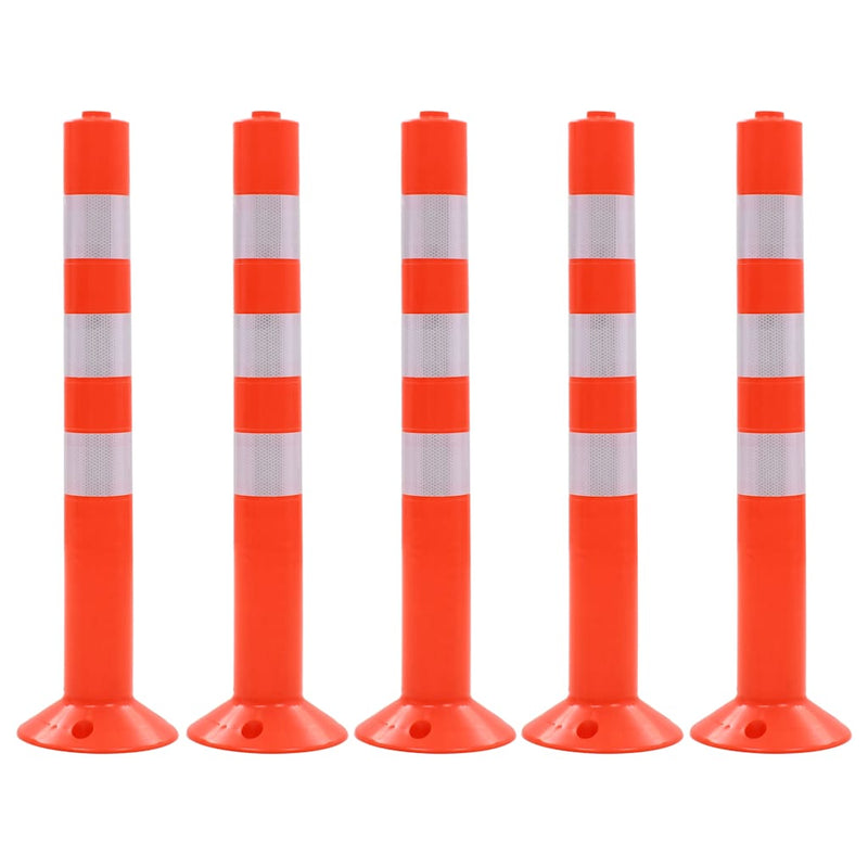 Baliză control trafic, 5 buc., plastic, 75 cm