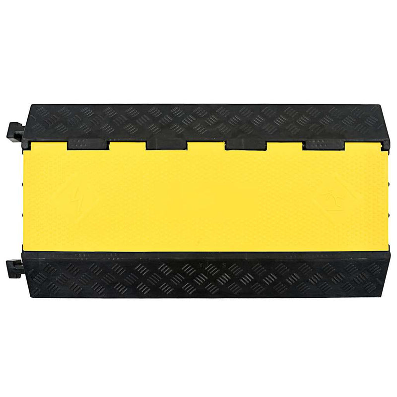 Rampă de protecție cabluri, 3 canale, cauciuc 93 cm
