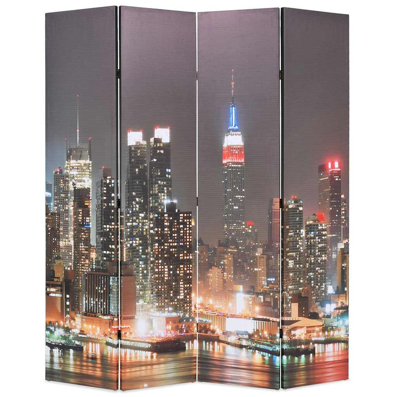 Paravan cameră pliabil 160 x 170 cm, New York pe timp de noapte