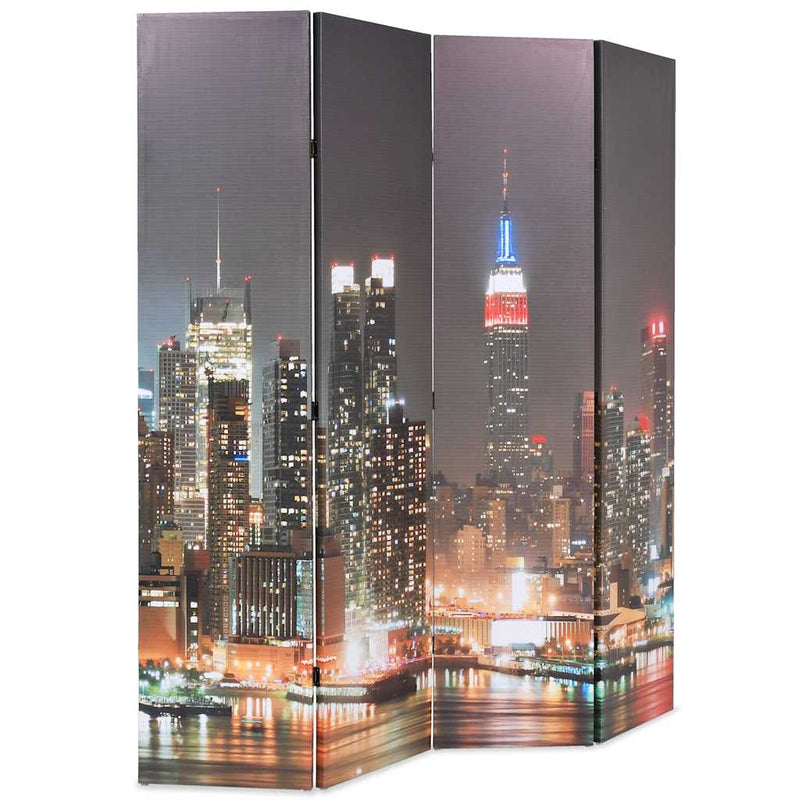 Paravan cameră pliabil 160 x 170 cm, New York pe timp de noapte
