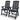 Scaune pliabile rabatabile, 2 buc., plastic, antracit