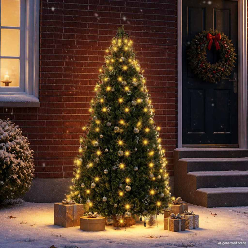 Instalație de lumini brad de Crăciun cu 180 LED-uri, 180 cm