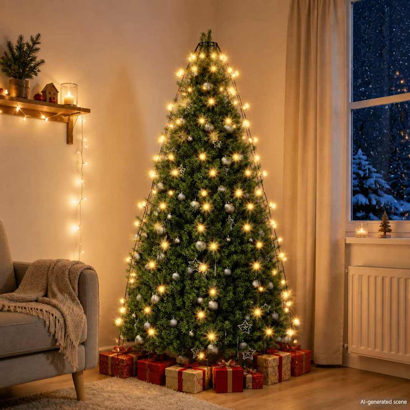 Instalație de lumini brad de Crăciun cu 180 LED-uri, 180 cm