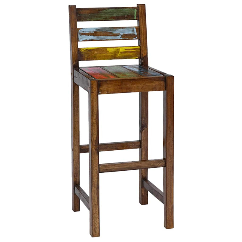 Scaune de bar, 2 buc., lemn masiv reciclat