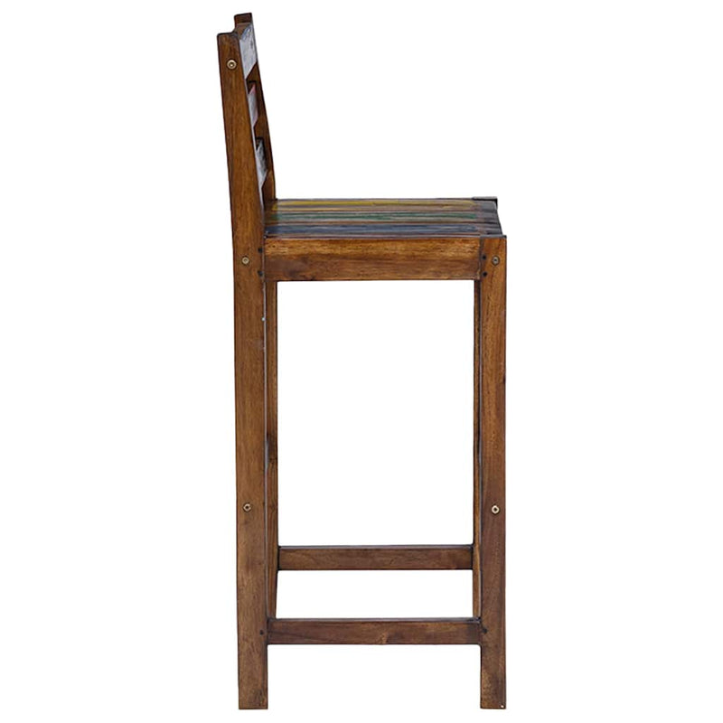 Scaune de bar, 2 buc., lemn masiv reciclat