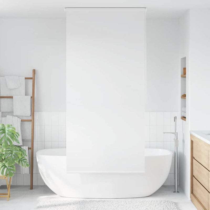 Roletă perdea de duș 100x240 cm Alb