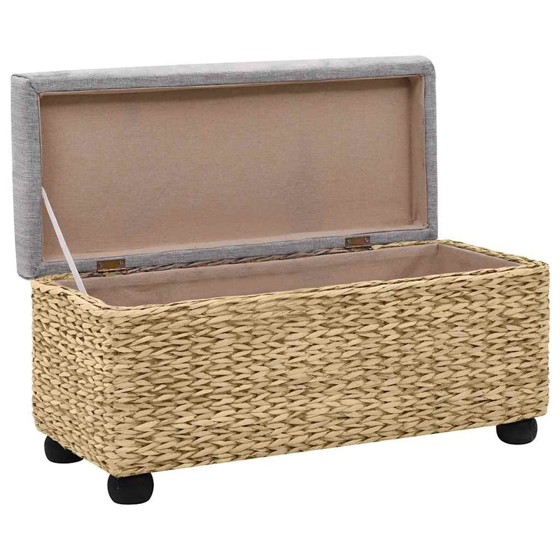 Set bănci, 2 buc., gri, iarbă de mare
