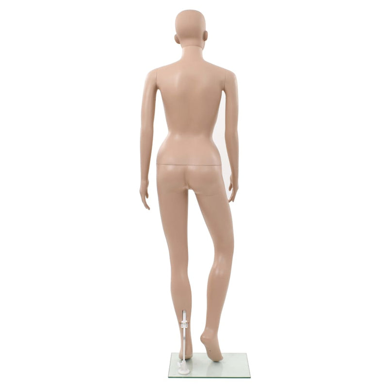 Manechin feminin cu suport din sticlă, bej, 180 cm
