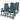 Scaune pliabile rabatabile, 4 buc., plastic, verde