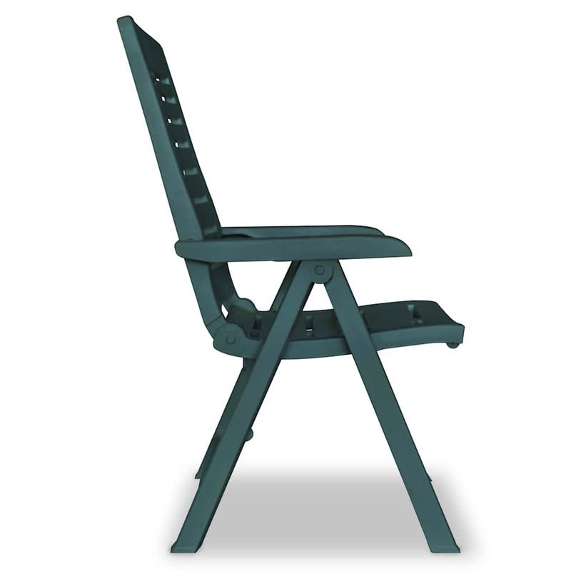 Scaune pliabile rabatabile, 6 buc., plastic, verde