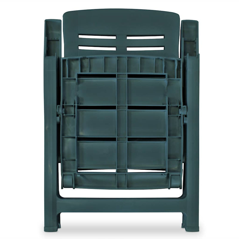 Scaune pliabile rabatabile, 6 buc., plastic, verde