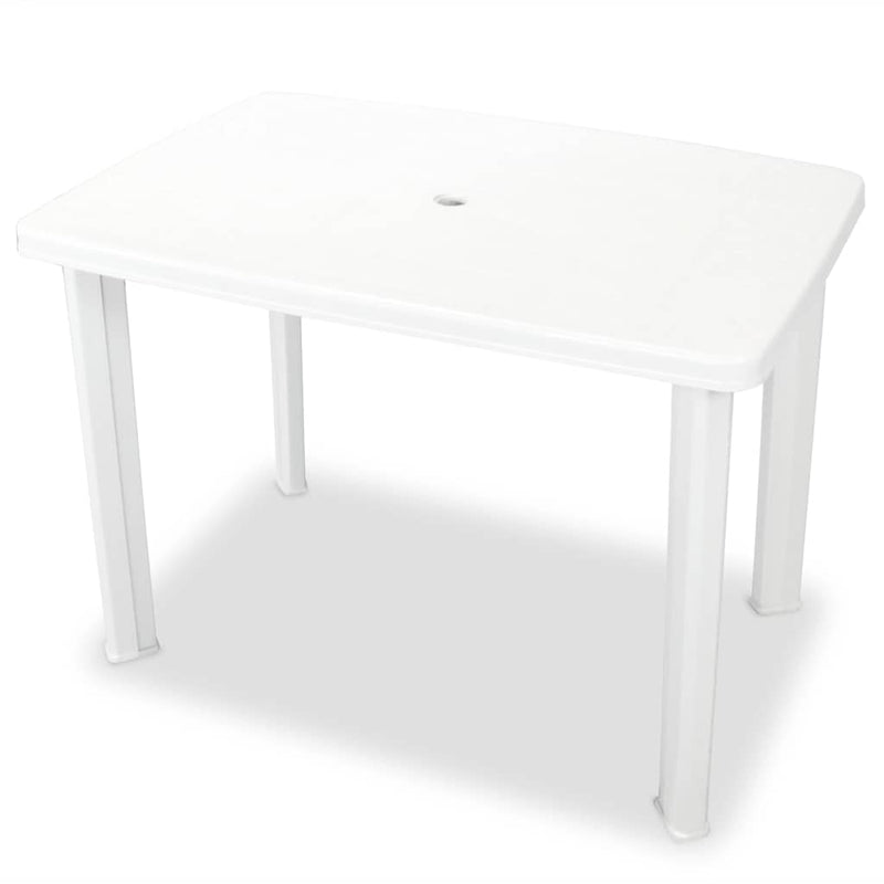 Set mobilier bistro, 3 piese, alb, plastic