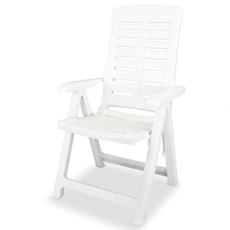 Set mobilier bistro, 3 piese, alb, plastic
