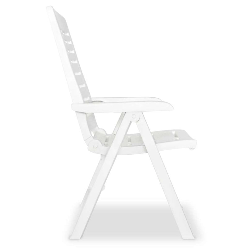 Set mobilier bistro, 3 piese, alb, plastic