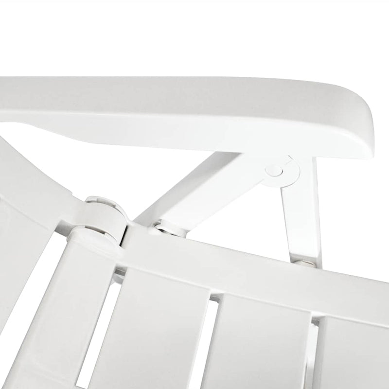 Set mobilier bistro, 3 piese, alb, plastic