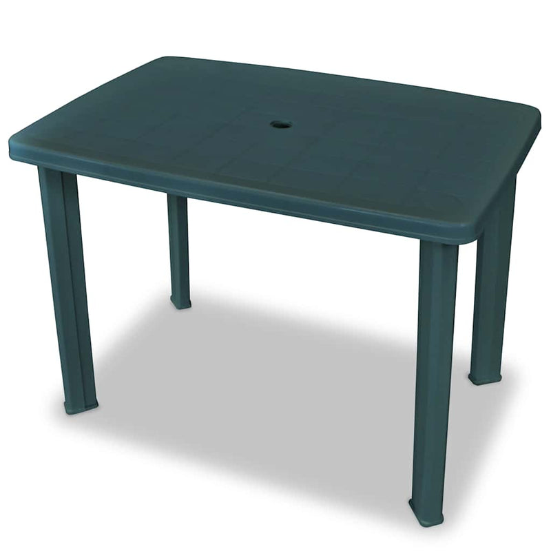 Set mobilier bistro, 3 piese, verde, plastic