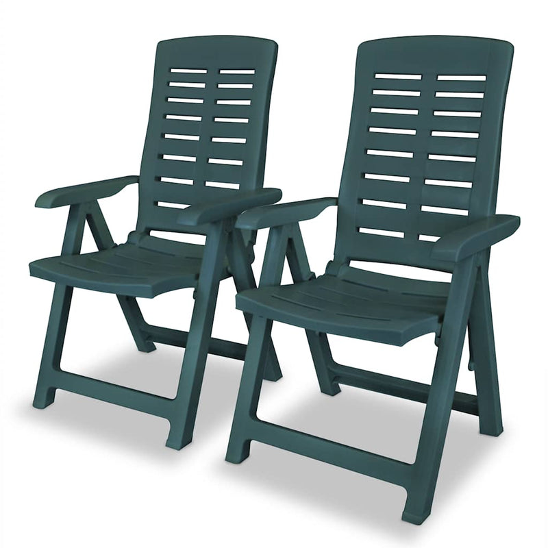 Set mobilier bistro, 3 piese, verde, plastic