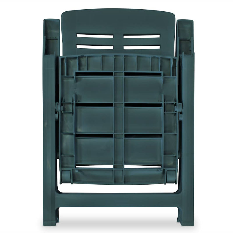 Set mobilier bistro, 3 piese, verde, plastic