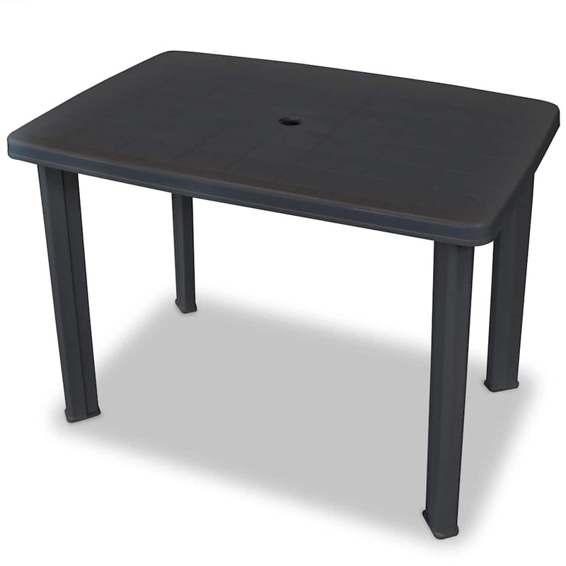 Set mobilier bistro, 3 piese, antracit, plastic