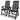 Set mobilier bistro, 3 piese, antracit, plastic