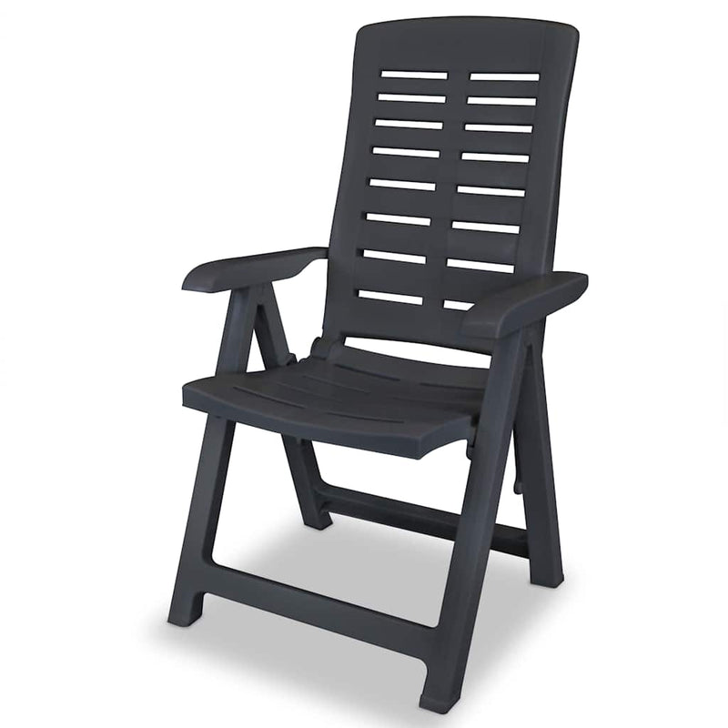 Set mobilier bistro, 3 piese, antracit, plastic